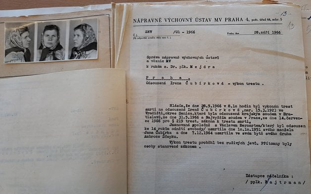 Poprava Ireny Čubírkové trvala 13 minut. Trest smrti je dodnes společenské tabu