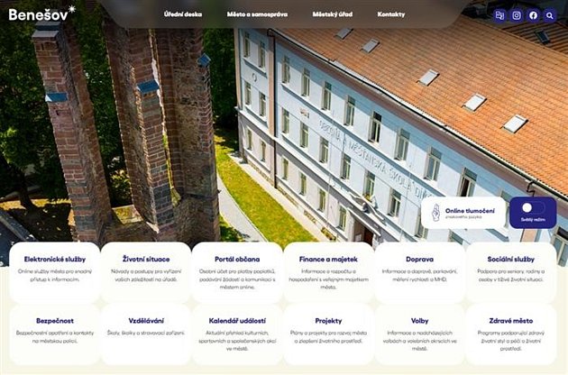 Benešov má nové webové stránky. Spouští je v pondělí 2. února