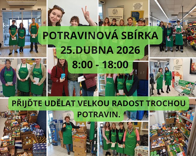 Pomozte dobré věci: Sbírka potravin v Čerčanech v sobotu 25. dubna